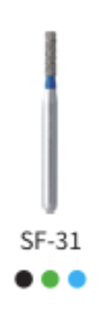 Mani Dia Bur Flat End Cylinder Medium SF-31 5pk