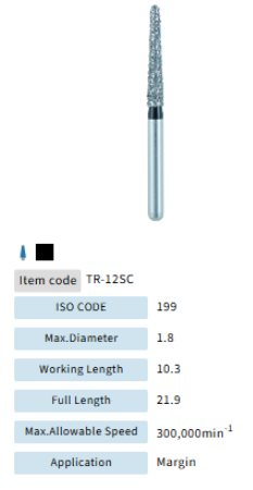 Mani Dia Bur Super Coarse TR-12SC