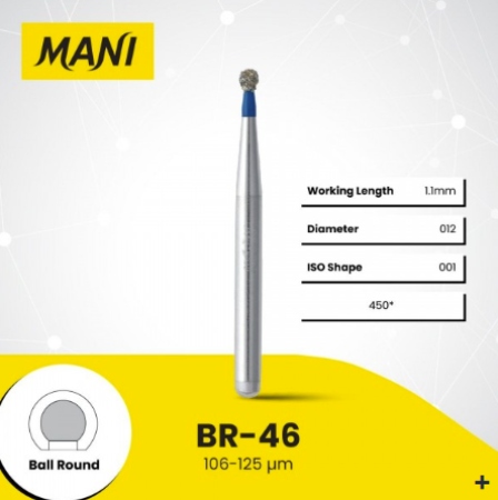 Mani Diamond Bur Round Medium BR-46
