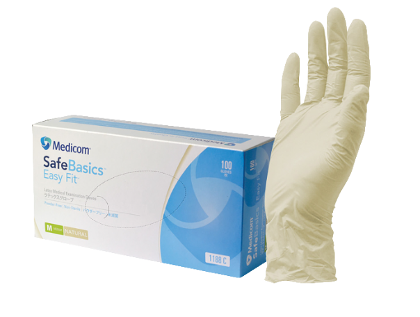 SafeBasics Easy Fit Latex Gloves-XSmall /100
