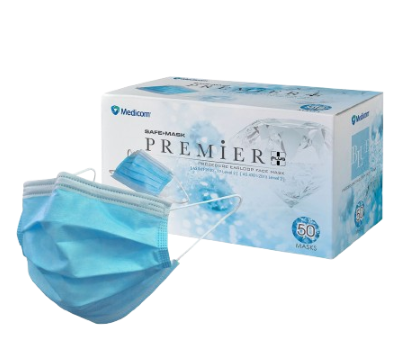 Premier Plus Earloop Mask Blue Level 2