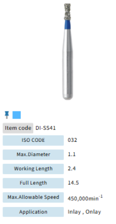 Mani Dia Bur Double Inverted Cone DI-SS41