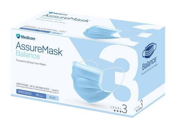 Medicom AssureMask Balance L3 Earloop Box 50