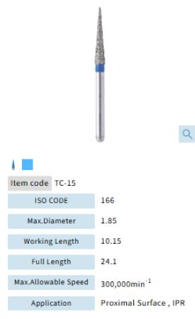 Mani Dia Bur Taper Conical End TC-15