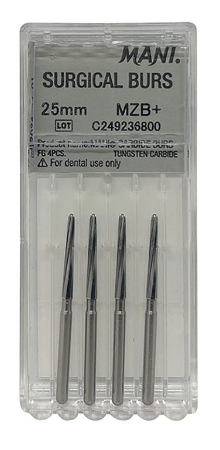 Mani Carbide Surgical Burs MSBMZB+25mm