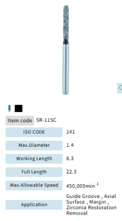Mani Dia Bur Super Coarse SR-11SC