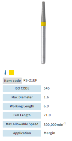 Mani Dia Bur Rounded Shoulder RS-21EF