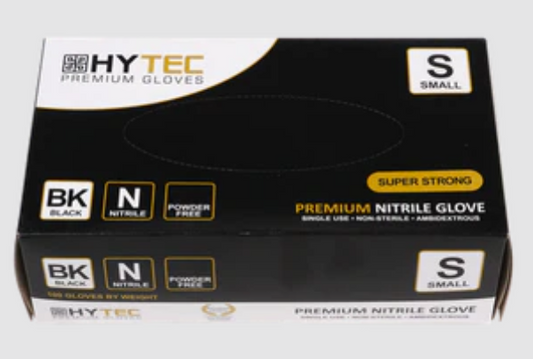 Hytec Black Nitrile Gloves; Powder Free - X-Large