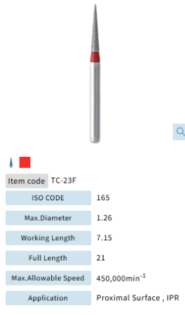 Mani Dia Bur TC-23F, (ISO165/013)