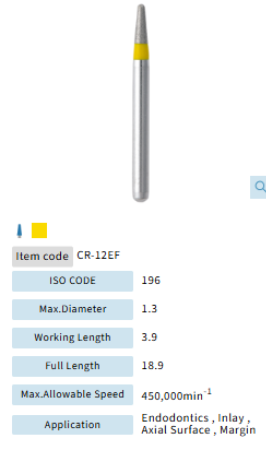 Mani Dia Bur CR Preparation CR-12EF