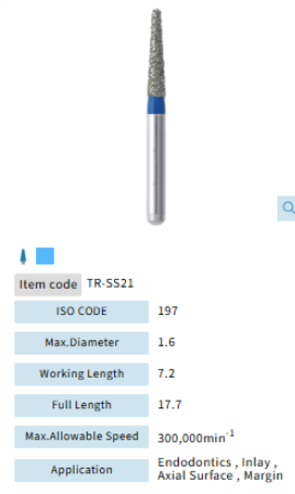 Mani Dia Bur Taper Round End TR-S21