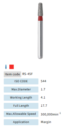 Mani Dia Bur Rounded Shoulder RS-45F