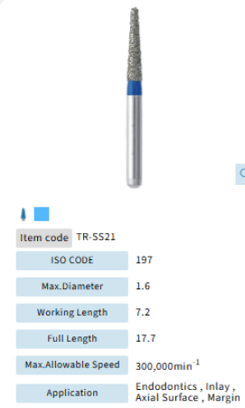 Mani Dia Bur Taper Round End TR-SS21