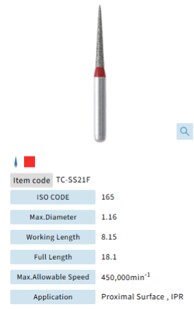 Mani Dia Bur Super Short Fine TC-SS21F