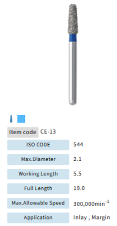 Mani Dia Bur Cerec CE-13