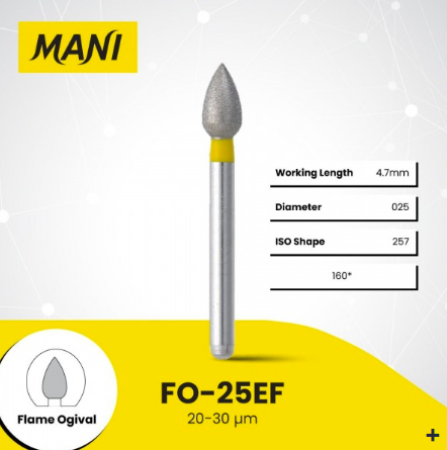 Mani Diamond Bur Extra Fine FO-25EF