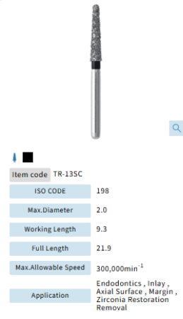 Mani Dia Bur Super Coarse TR-13SC