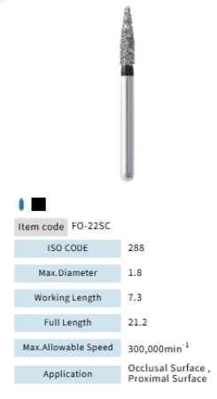 Mani Dia Bur Super Coarse FO-22SC