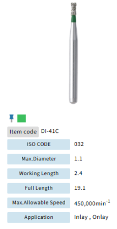 Mani Dia Bur Double Inverted Cone DI-41C