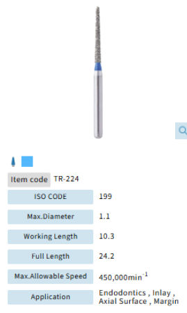 Mani Dia Bur Taper Round End TR-224