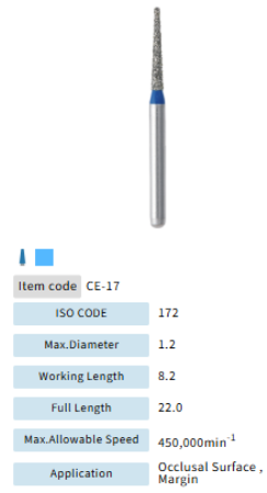 Mani Dia Bur Cerec CE-17