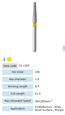Mani Dia Bur Cerec CE-12EF