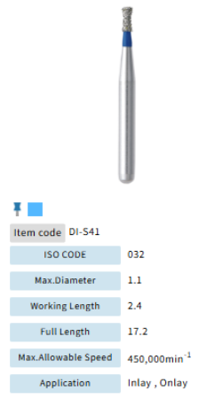 Mani Dia Bur Double Inverted Cone DI-S41