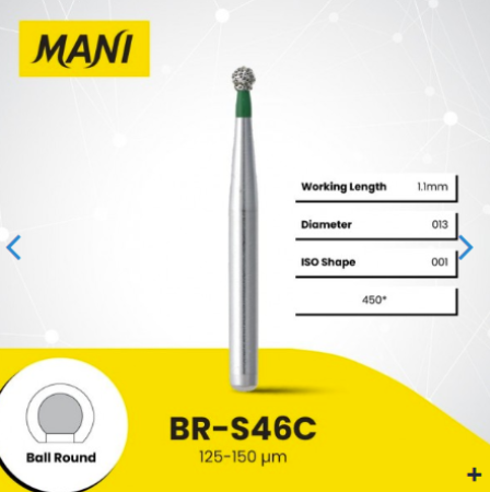 Mani Dia Bur Round, Short Shank, Coarse, BR-S46C