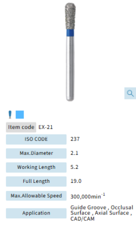 Mani Dia Bur Extra Shape EX-21