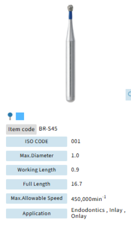 Mani Dia Bur Ball Round BR-S45