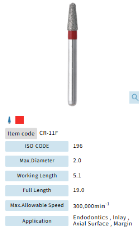 Mani Dia Bur CR Preparation CR-11F