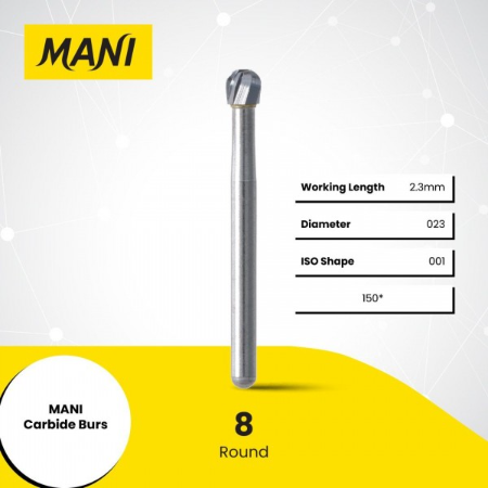 Mani Carbide Bur FG Round #8