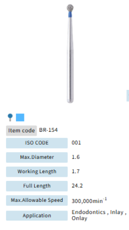 Mani Dia Bur Ball Round BR-154