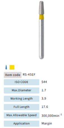 Mani Dia Bur Rounded Shoulder RS-45EF