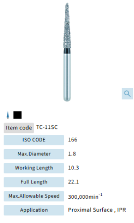 Mani Dia Bur Super Coarse TC-11SC