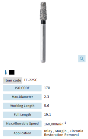 Mani Dia Bur Super Coarse TF-22SC
