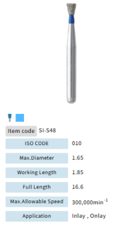 Mani Dia Bur Single Inverted Cone SI-S48