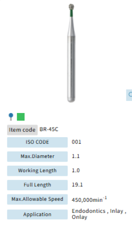 Mani Dia Bur Ball Round BR-45C