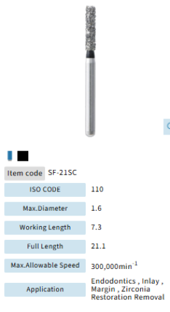 Mani Dia Bur Super Coarse SF-21SC