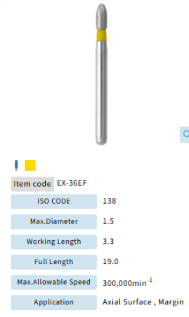 Mani Dia Bur Extra Shape EX-36EF