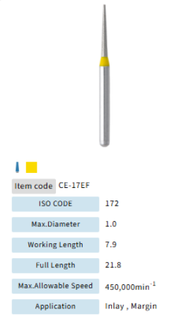 Mani Dia Bur Cerec CE-17EF