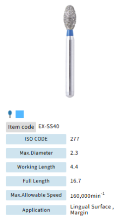 Mani Dia Bur Extra Shape EX-SS40