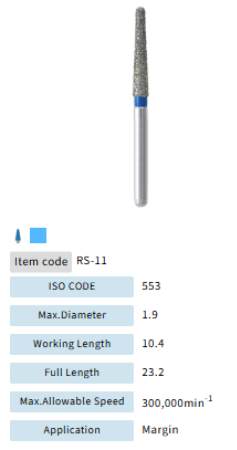 Mani Dia Bur Rounded Shoulder RS-11