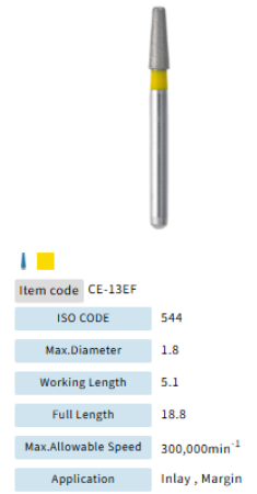 Mani Dia Bur Cerec CE-13EF