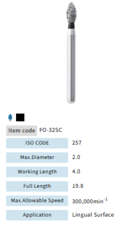 Mani Dia Bur Super Coarse FO-32SC