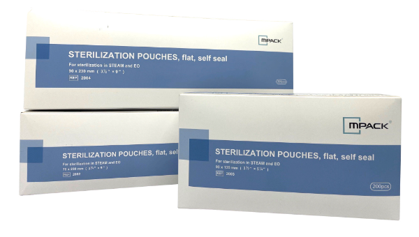 MPack Self-Sealing Sterilisation Pouches - 190mm x 330mm