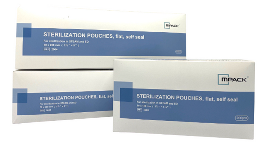 MPack Self-Sealing Sterilisation Pouches - 190mm x 330mm