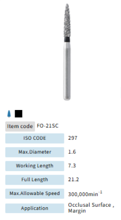 Mani Dia Bur Super Coarse FO-21SC