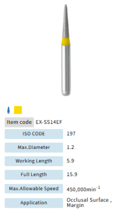 Mani Dia Bur Extra Shape EX-SS14EF