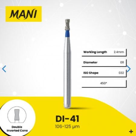 Mani Diamond Bur Double Inverted Cone Medium DI-41